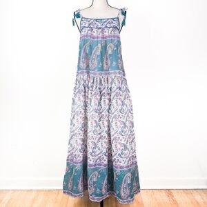 NWT Blue Boheme Betsy Cotton Maxi Dress, Teal🌼
